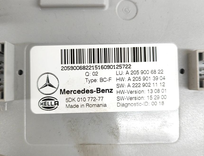 MERCEDES-BENZ C-Class W205/S205/C205 (2014-2023) Блок управления Комфорт A2059006822,A2059013904,A2229021112,5DK010772 24297746