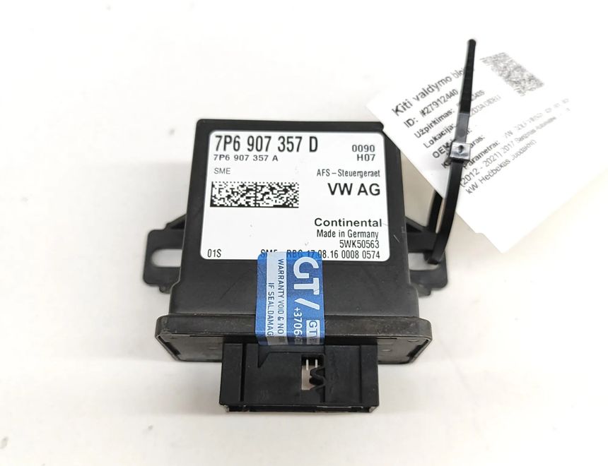 VOLKSWAGEN Golf 7 generation (2012-2024) Headlight Control Unit 7P6907357D,7P6907357A,5WK50563 27912440
