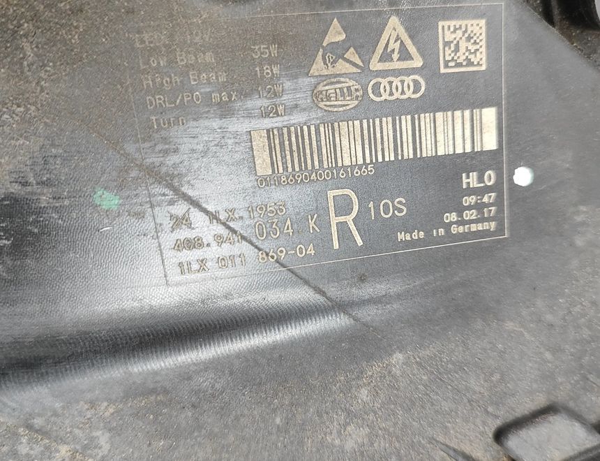 AUDI A7 C7/4G (2010-2020) Front Right Headlight 4G8941034K,7PP941472K,5DF011094-08,5DF011094,4G0907697F,28548046 28529640