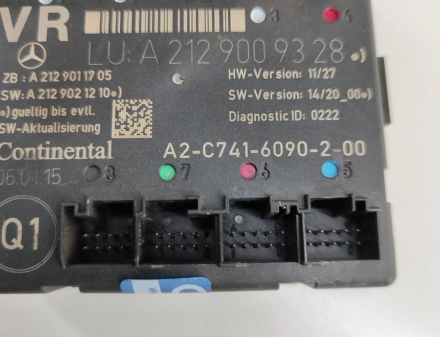 MERCEDES-BENZ E-Class W212/S212/C207/A207 (2009-2016) Priekšējo labo durvju vadības bloks A2129009328,A2129011705,A2129021210,A2C7416090200 28600499