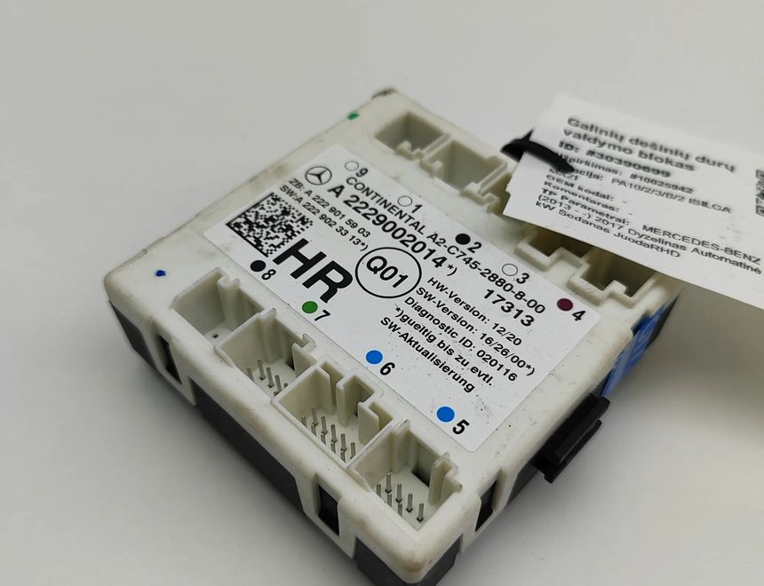 MERCEDES-BENZ C-Class W205/S205/C205 (2014-2023) Aizmugurējo labo durvju vadības bloks A2229002014,A2229015903,A2229023313 30390699