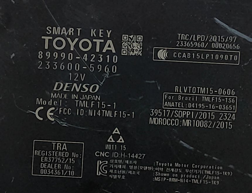 TOYOTA RAV4 5 generation (XA50) (2018-2024) Centrālās Atslēgas Vadības Bloks 89990-42310,233600-5960 31985931