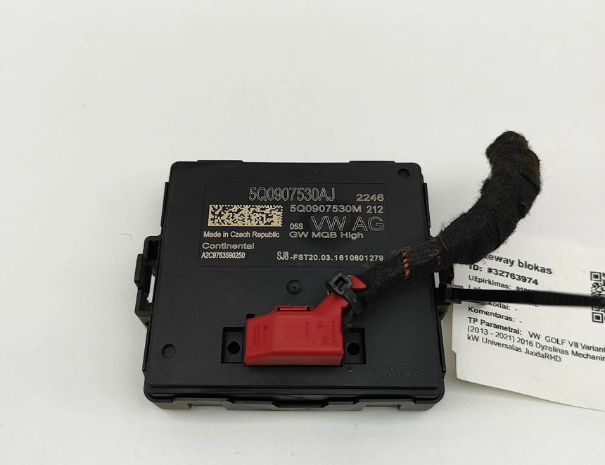 VOLKSWAGEN Variant VII TDI (2014-2024) Gateway блок 5Q0907530AJ,5Q0907530M,A2C9763590250 32763974