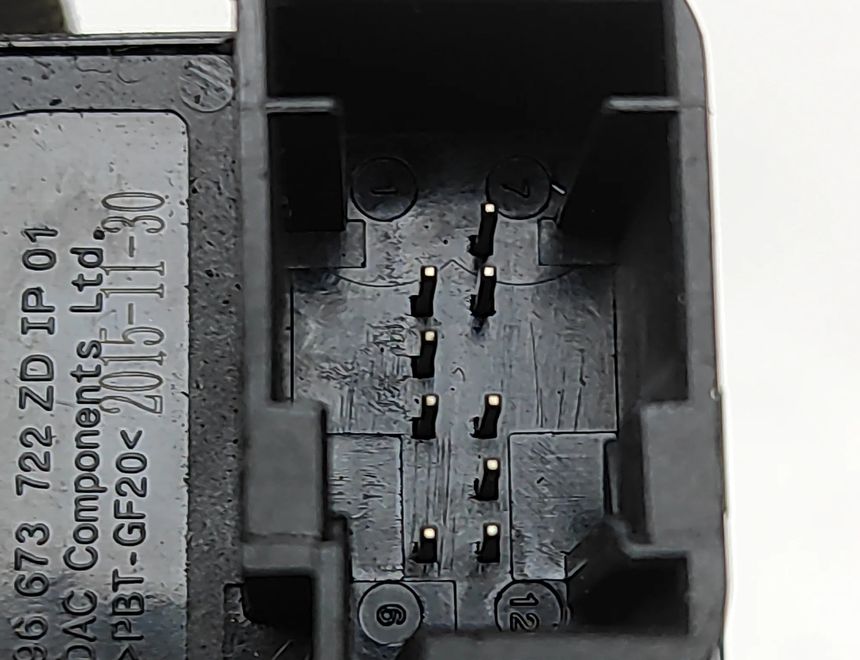 CITROËN C4 Cactus 1 generation (2014-2024) Mirror adjustment switch 96673722ZD 32857642