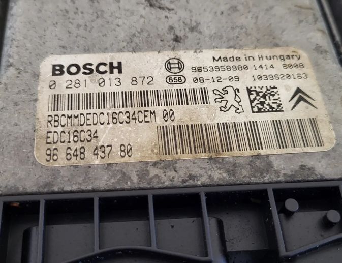 CITROËN C3 2 generation (2009-2016) Engine Control Unit ECU 9664843780 26597103
