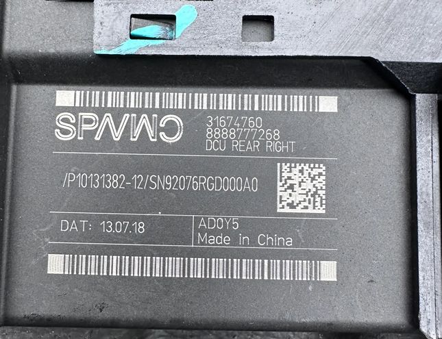 VOLVO S90 2 generation (2016-2023) Aizmugurējo labo durvju loga vadības motorīts 31674760,8888777268,966265,10242574 28225227