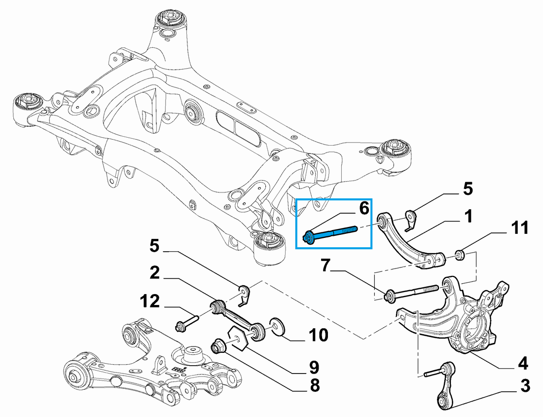 ALFA ROMEO Giulia 2 generation (2015-2024) Rear Suspension Parts 50544857,50536604,Fits,Left,Right,Sides 25631826