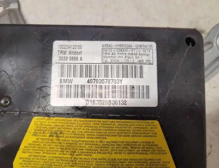 BMW X5 E53 (1999-2006) SRS задней левой двери 30339889A,40703578703Y,1002294120158 27025314