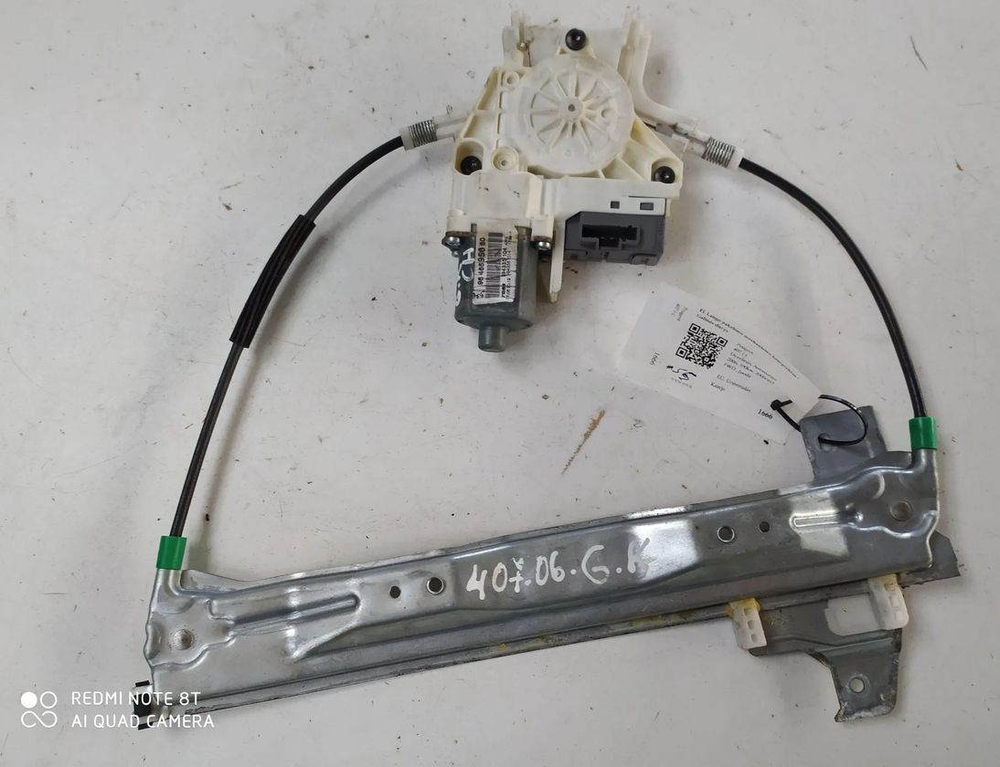 PEUGEOT 407 1 generation (2004-2010) Aizmugurējo kreiso durvju logu pacēlājs 9646595680 28605772