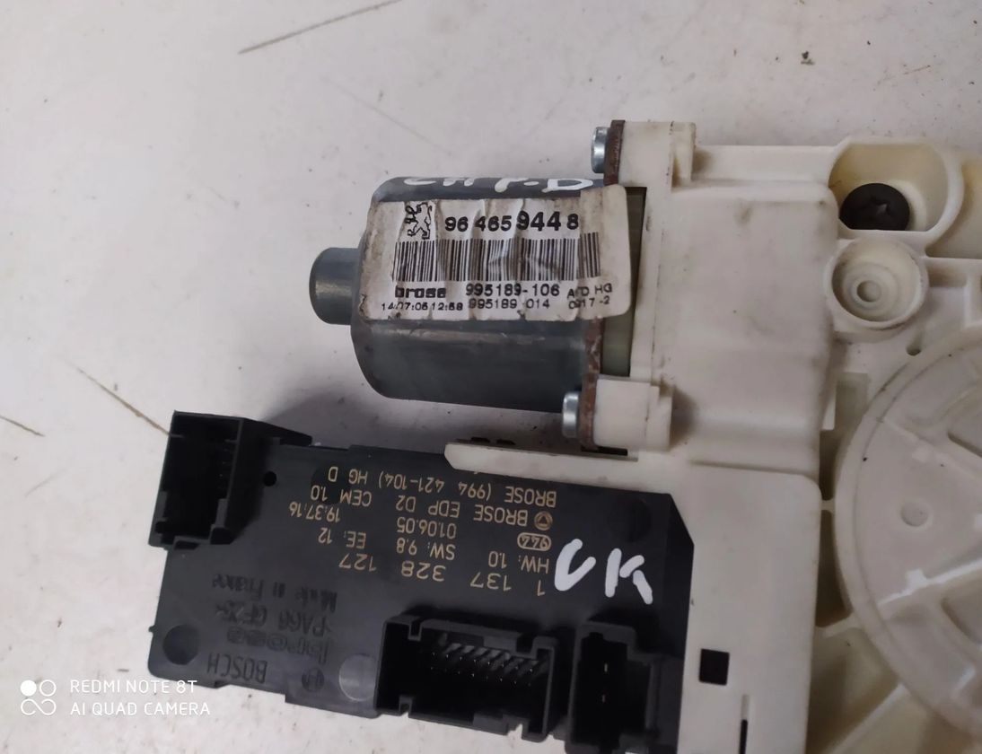 PEUGEOT 407 1 generation (2004-2010) Стеклоподъемник передней правой двери 9646594480 28605838