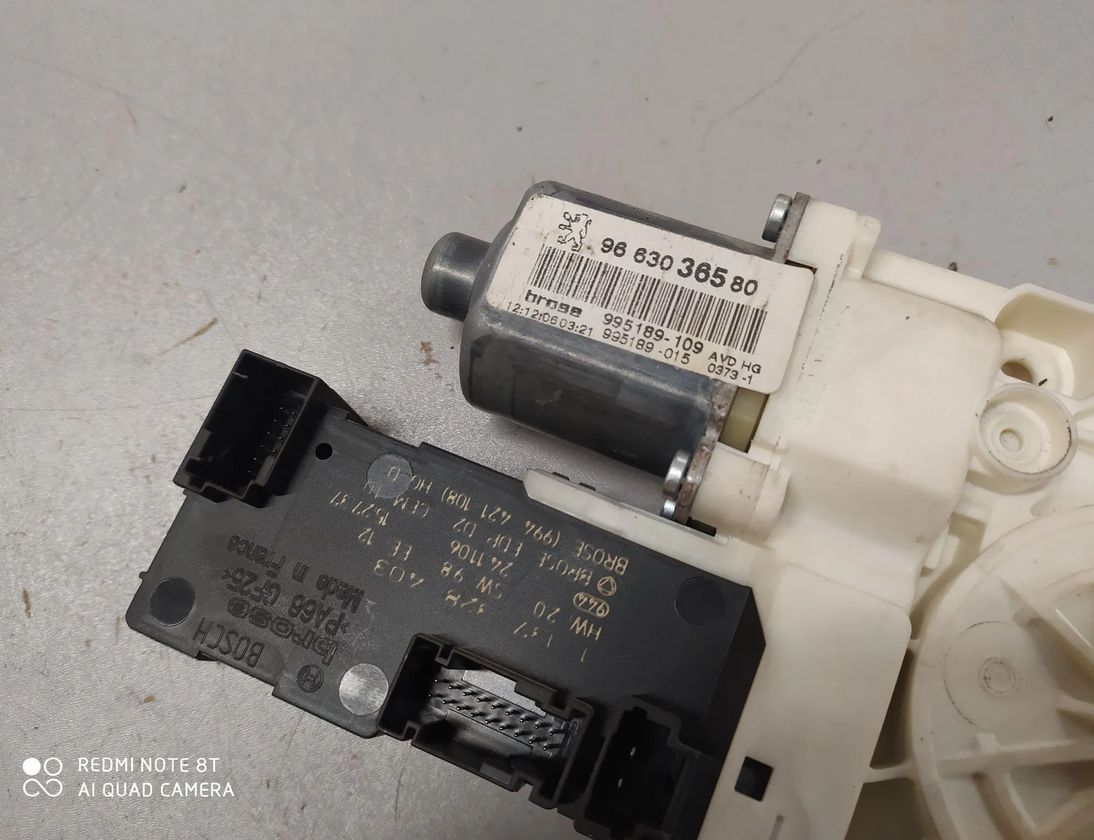 PEUGEOT 407 1 generation (2004-2010) Маторчик стеклоподъемника передней левой двери 9663036580 28619727