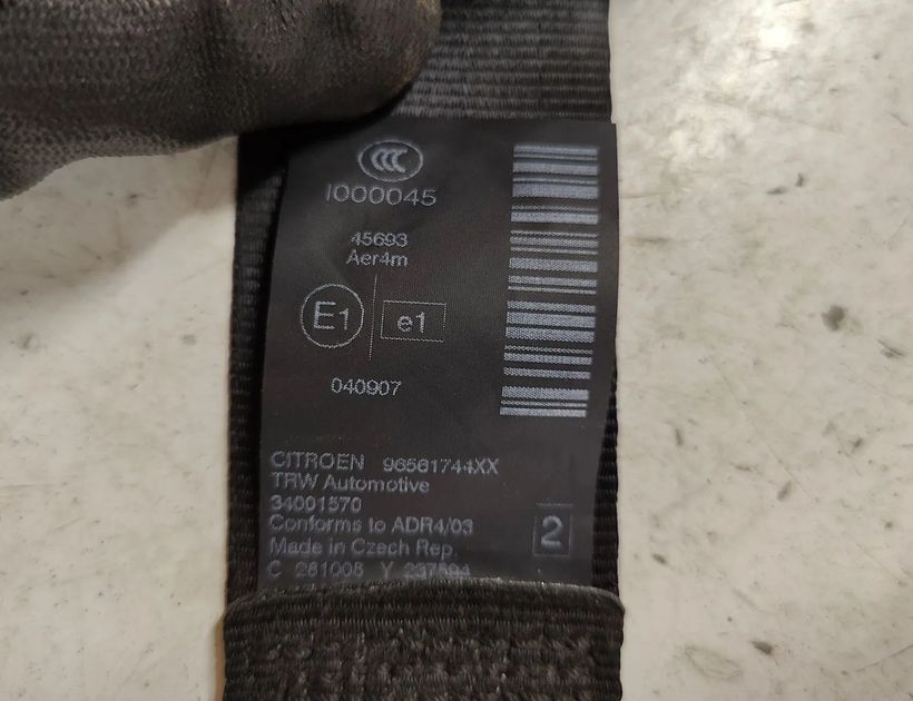 CITROËN C5 2 generation (2008-2017) Rear Right Seat Buckle 33035173 28743844