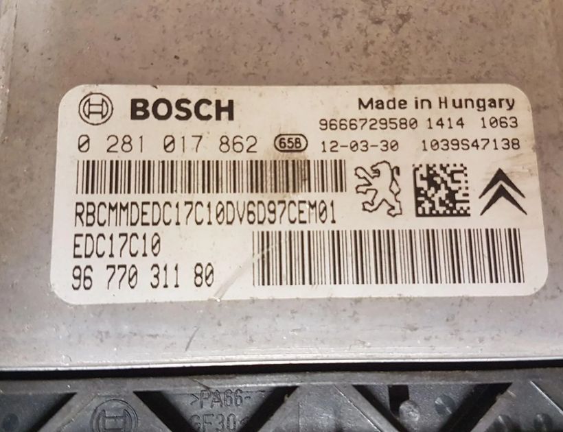 CITROËN C4 Picasso 1 generation (2006-2013) Блок управления двигателем 0281017862 28756588