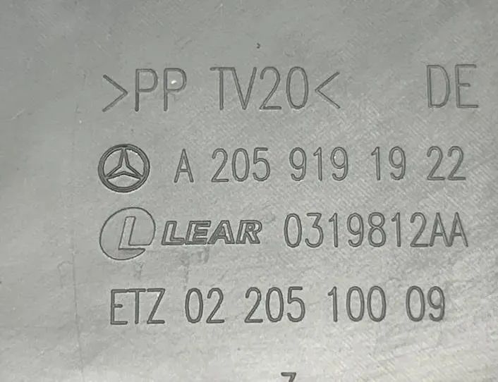 MERCEDES-BENZ GLC Coupe C253 (2016-2019) Seat trim details A2059191922,0319812AA,0220510009 27248491