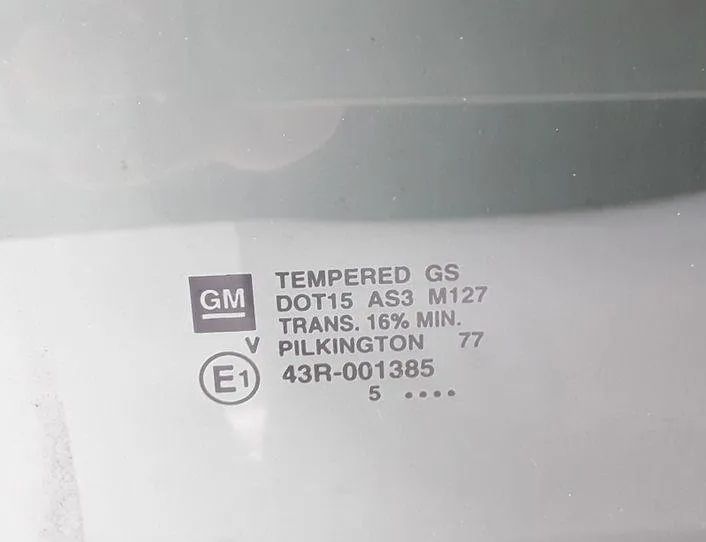 SAAB 9-7X 1 generation (2005-2009) Aizmugurējo kreiso durvju stikls 43R001385,DOT15,AS3 20745193