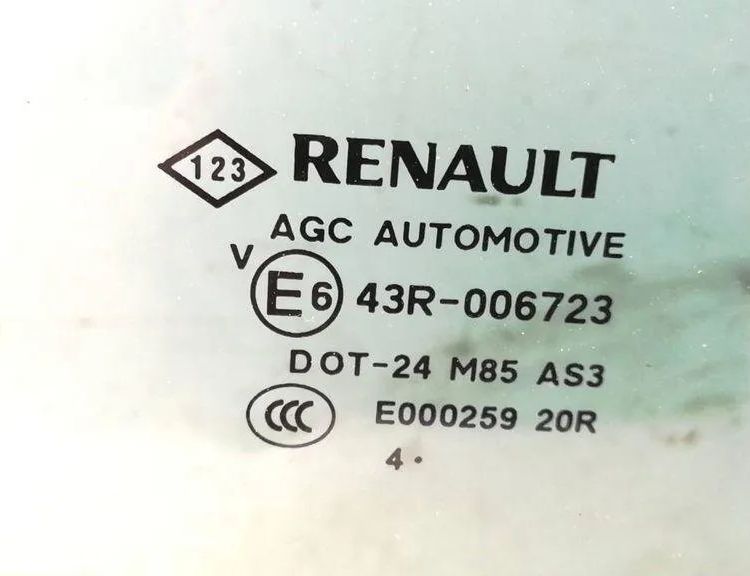 RENAULT Scenic 2 generation (2003-2010) Стекло задней праой двери 43R006723,DOT24M85AS3 30487116