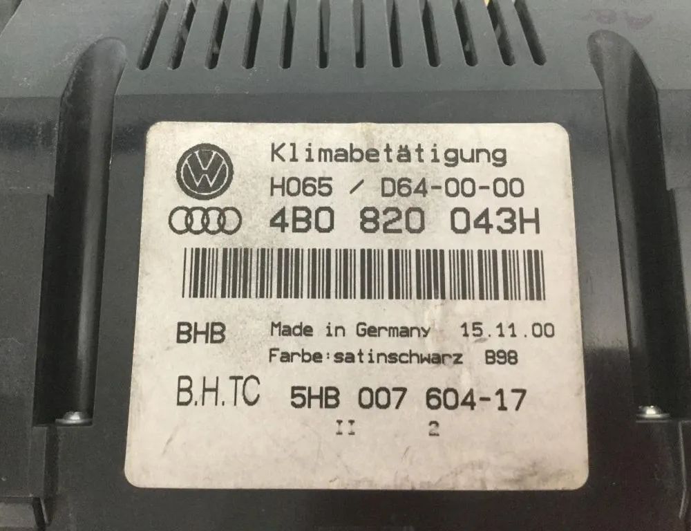 AUDI A6 C5/4B (1997-2004) Klimata kontroles modulis 4B0820043H 32841222