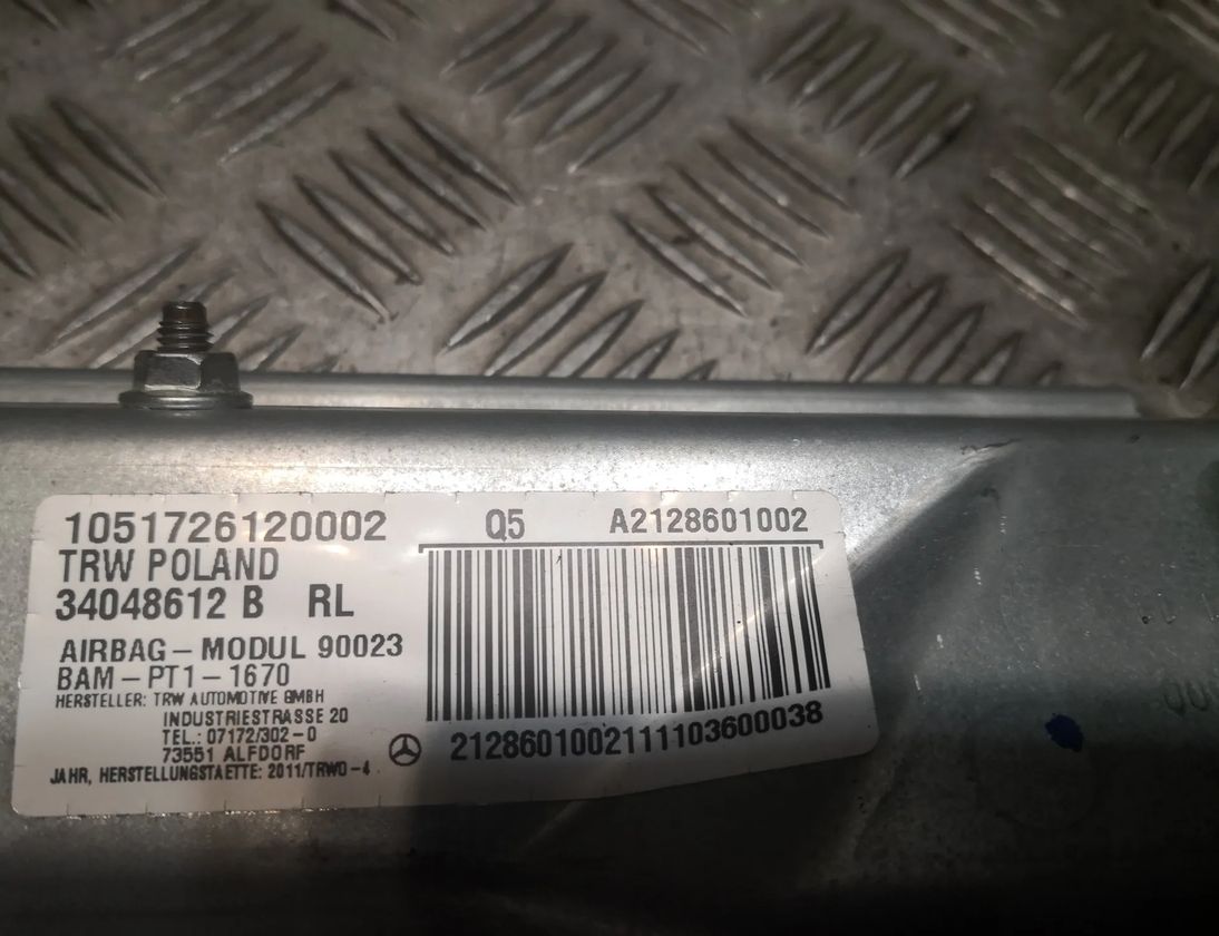 MERCEDES-BENZ CLS-Class C218/X218 (2011-2017) Ceļu drošības spilvens 2128601002,A2128601002 27775058