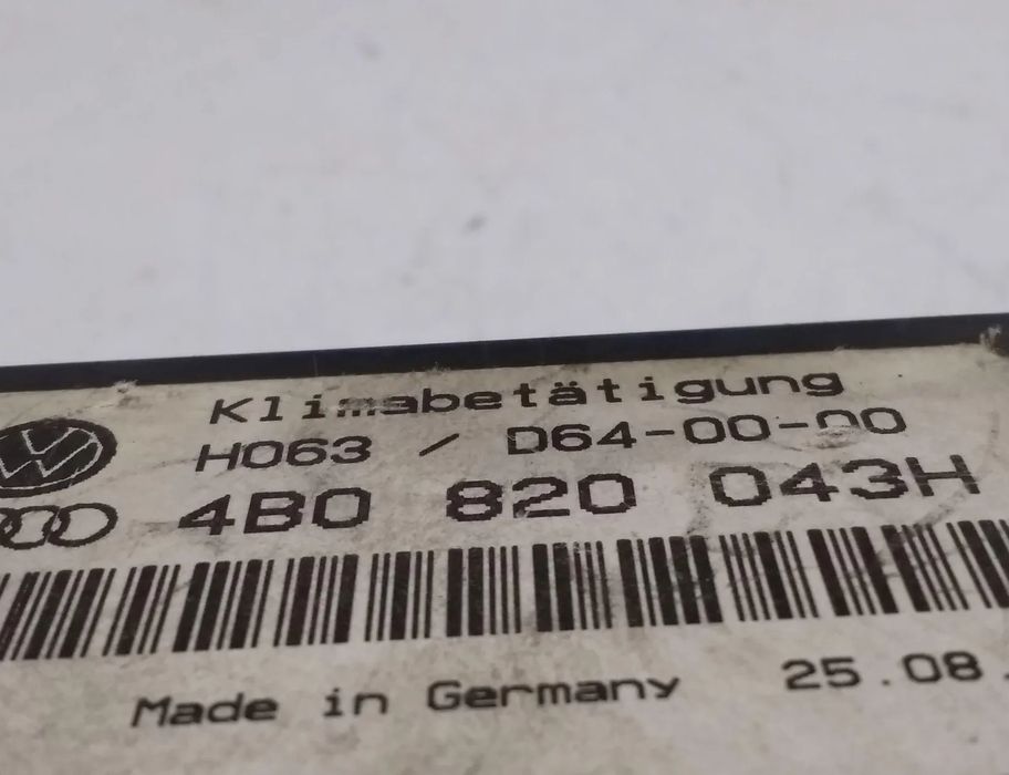 AUDI A6 C5/4B (1997-2004) Другие блоки управления 4B0820043H 27542133
