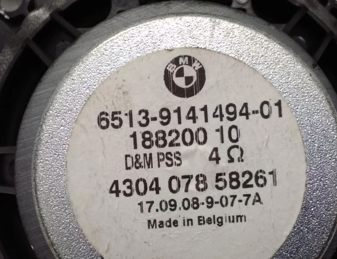 BMW 3 Series E90/E91/E92/E93 (2004-2013) Rear Right Door Sound Speaker 9141494 27587400