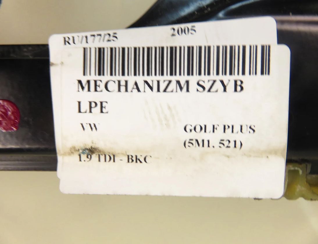 VOLKSWAGEN Golf Plus 1 generation (2004-2009) Front Left Door Window Regulator 1K0959793G,5M0837461,5M1837401D 30639468