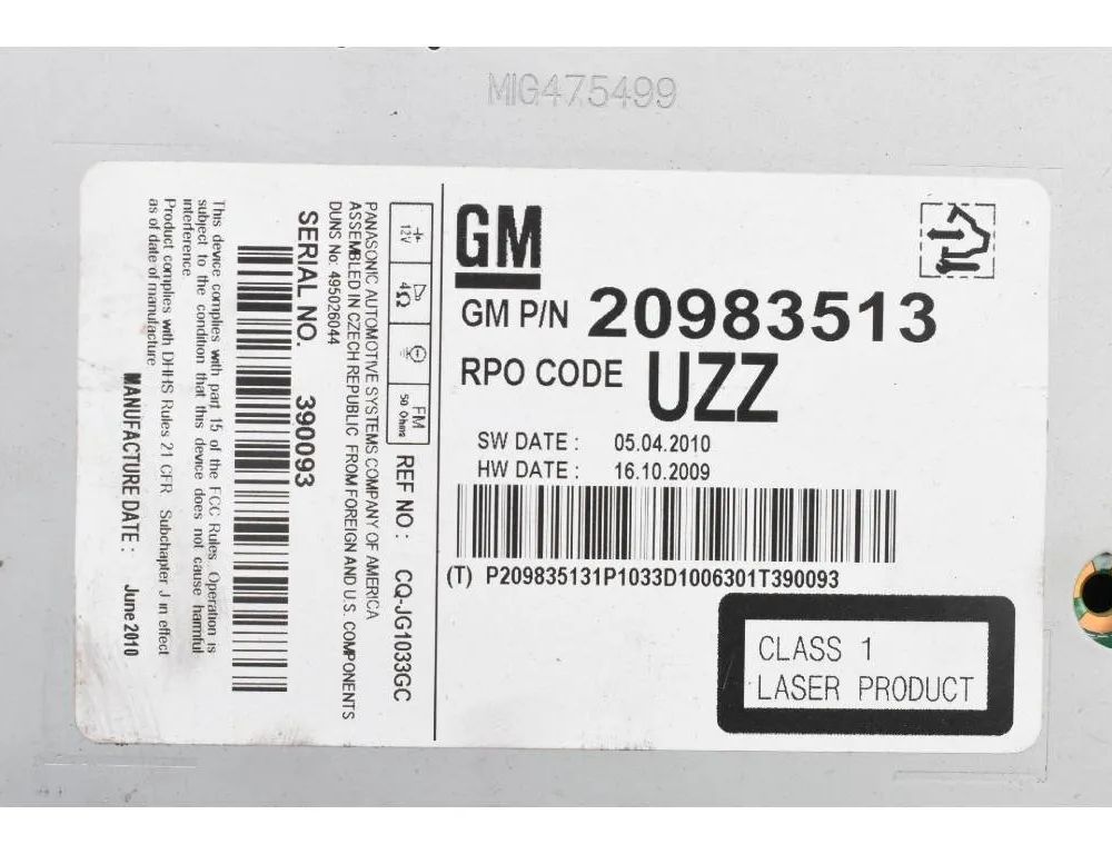 OPEL Meriva 2 generation (2010-2020) Mūzikas atskaņotājs ar Navigāciju / GPS 20983513 31052041