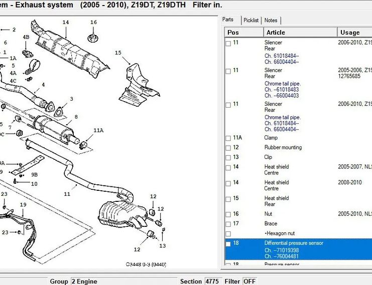 SAAB 93 1 generation (1956-1960) DPF Pressure Sensor 55200301,0281002784 12447266