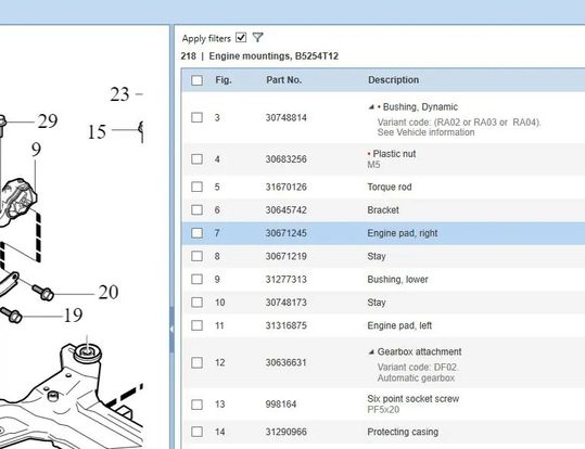 VOLVO S60 2 generation (2010-2020) Right Side Engine Mount 30671245 17413148