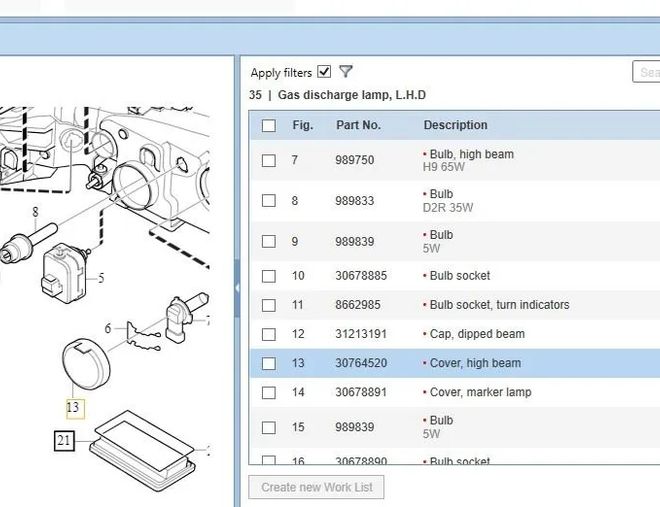VOLVO S60 1 generation (2000-2009) Priekšējā luktura vāks 30764520 30719006