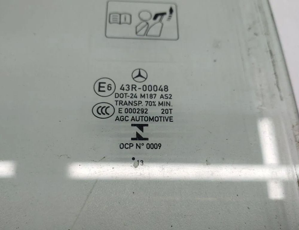 MERCEDES-BENZ B-Class W246 (2011-2020) Aizmugurējo kreiso durvju stikls DOT24M187AS2,43R00048 31179200