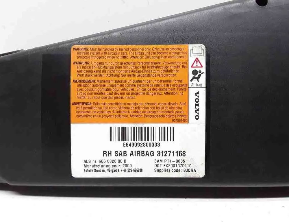 VOLVO XC60 1 generation (2008-2017) SRS переднее правое сиденье 31271168 32657840