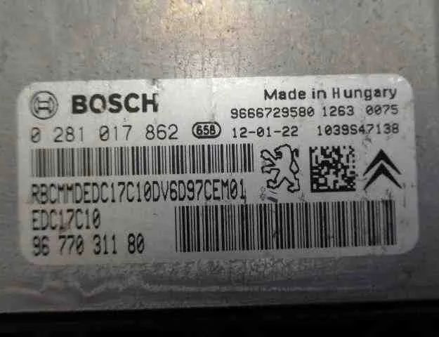 CITROËN C4 2 generation (2010-2024) Engine Control Unit ECU 0281017862,9677031180 32475723