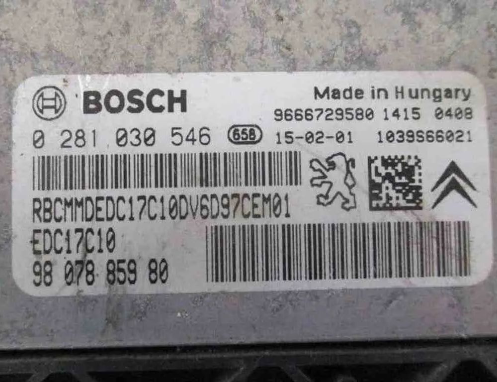 CITROËN C3 Picasso 1 generation (2008-2016) Блок управления двигателем 9807885980,9666729580,0281030546 32482356