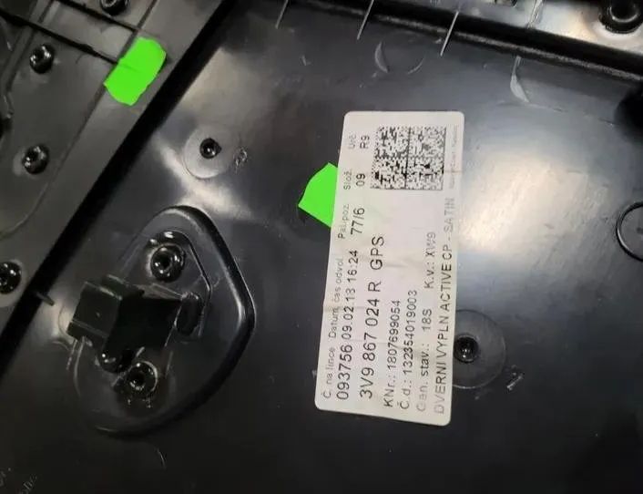 SKODA Superb 3 generation (2015-2023) Aizmugurējo labo durvju panelis 24574926