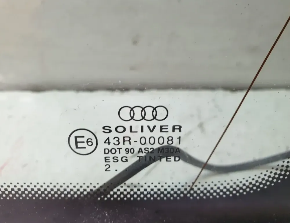 AUDI A4 B6/8E (2000-2005) Labās Puses Aizmugurējais Stikls 43R00081 33513447