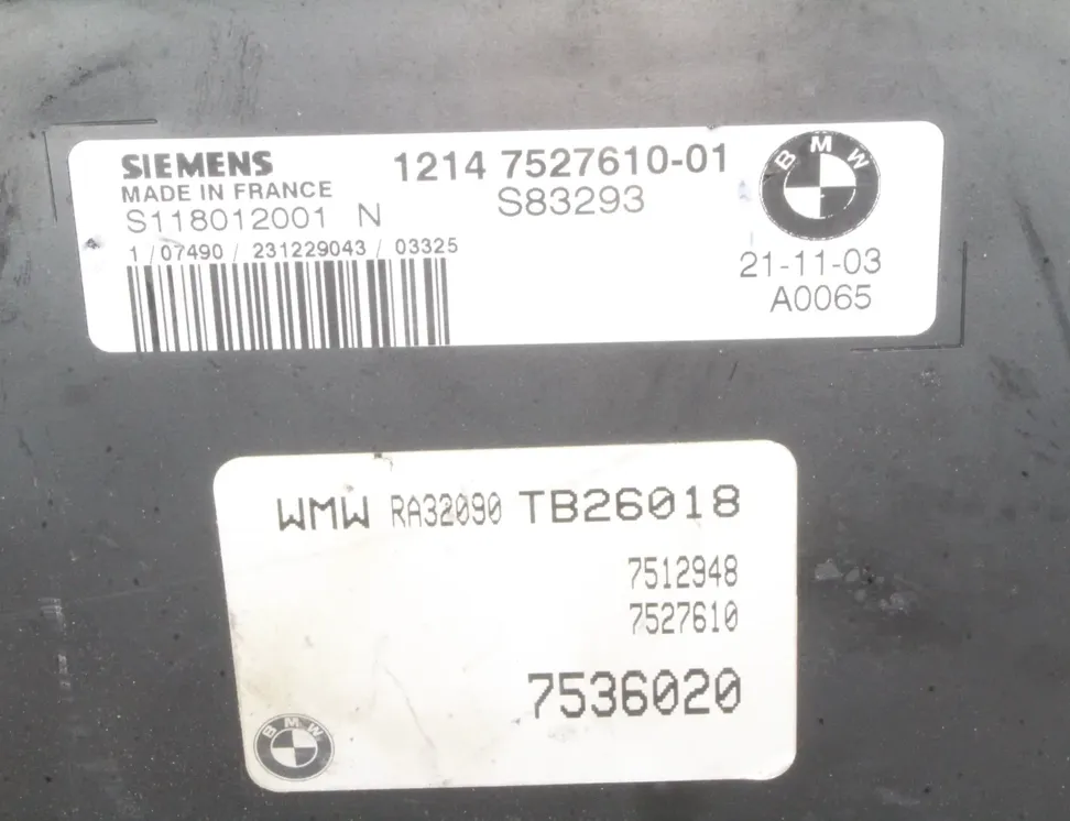 MINI Cooper R50 (2001-2006) Engine Control Unit ECU S118012001,12147527610,7527610 23886506