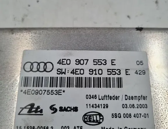 AUDI A8 D3/4E (2002-2010) Aktīvās piekares vadības bloks 4E0907553E 33278290