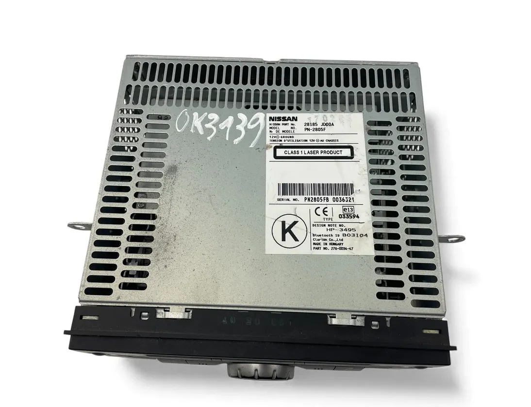NISSAN Qashqai 1 generation (2007-2014) Mūzikas atskaņotājs bez GPS/navigācijas 28185-JD00A 33510259