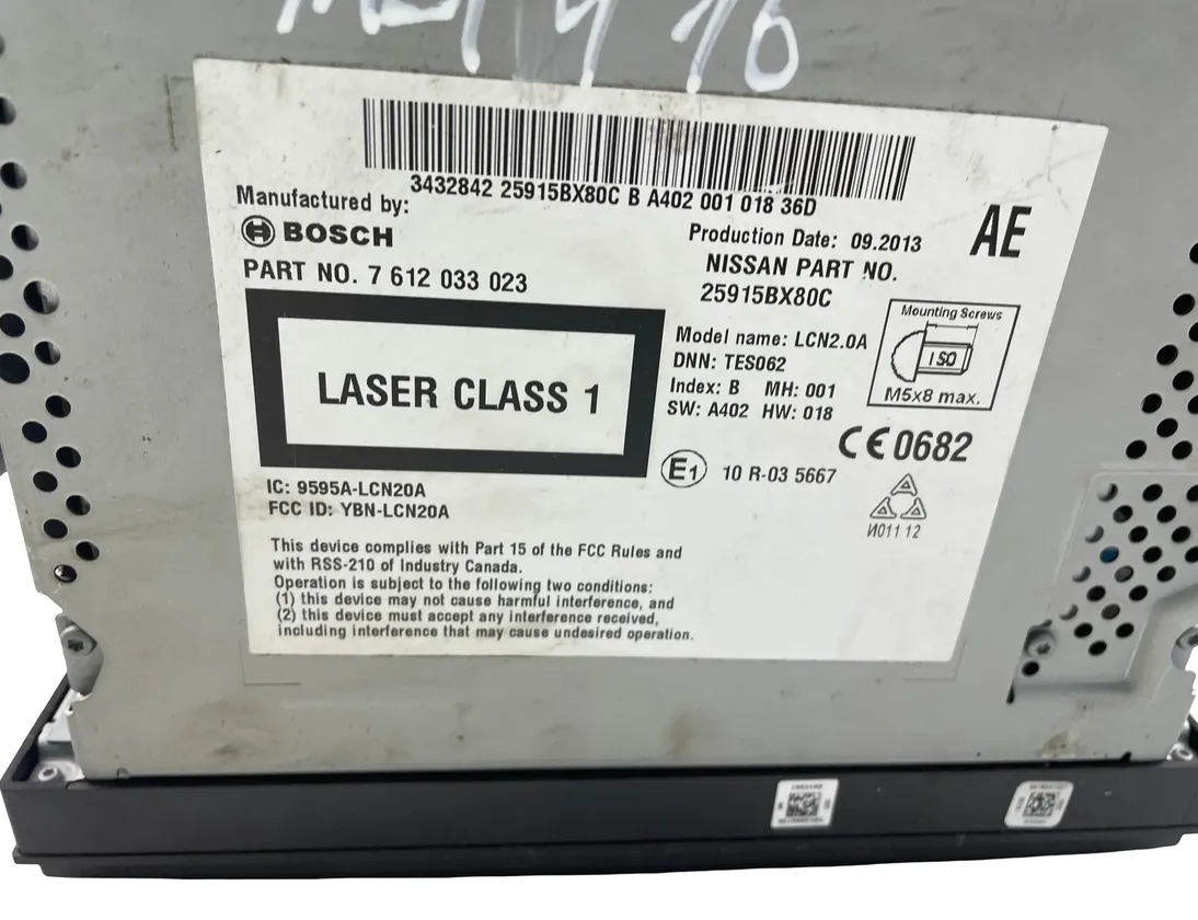 NISSAN Note E12 (2013-2021) Music Player With GPS 25915BX80C 34149138