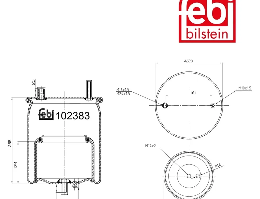 VOLVO FMX II (2012-present) Pneimatiskais / gaisa spilvens 102383,21224751 30727707