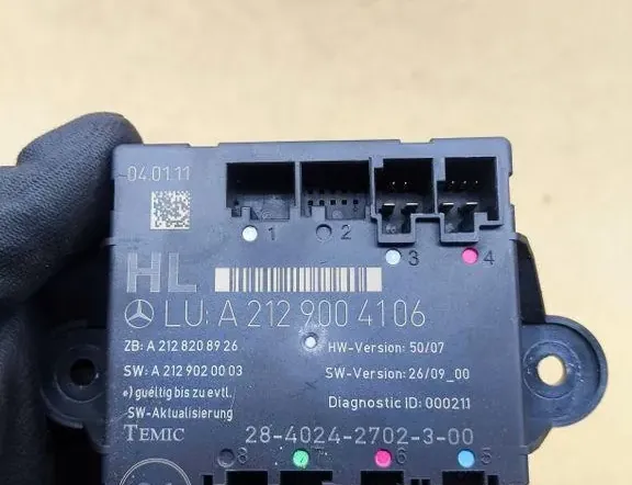 MERCEDES-BENZ C-Class W204/S204/C204 (2004-2015) Priekšējo kreiso durvju vadības bloks A2129004106,A2129020003 33127802