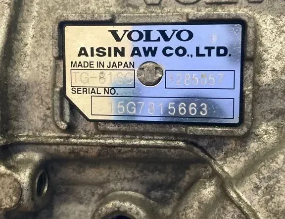 VOLVO XC60 1 generation (2008-2017) Коробка передач 5G7815663,TG81SK 33143275