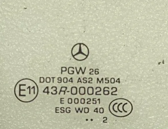 MERCEDES-BENZ Vito W639 (2003-2015) Priekšējais labais durvju stikls DOT904AS2M504,43R000262 33262105