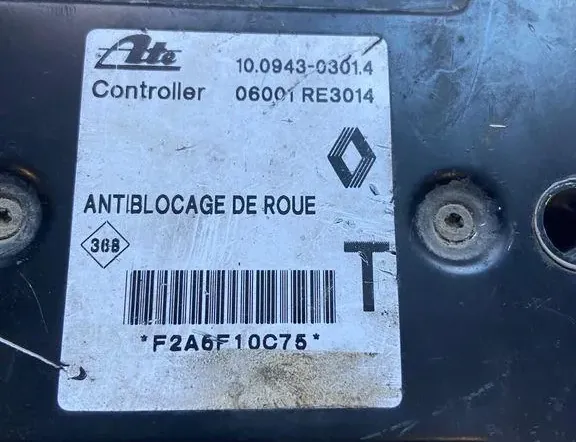 RENAULT Laguna 2 generation (2001-2007) ABS vadības bloks 06001RE3014,10094903014,F2A6F10075 34012531