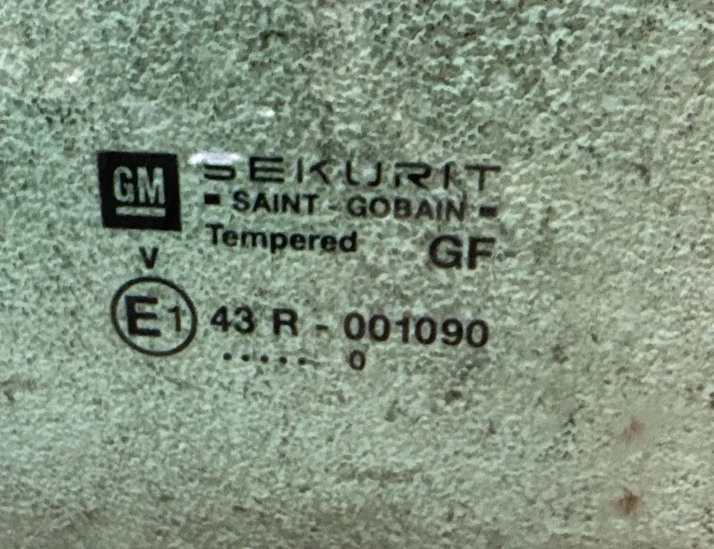 OPEL Zafira A (1999-2003) Aizmugurējo kreiso durvju stikls 43R001090 34471855