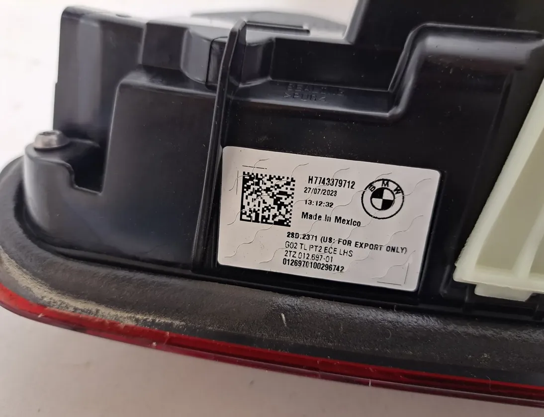 BMW X4 G02 (2018-2024) Rear tail light set 7409395,7433798,7433797,7409396 33335003