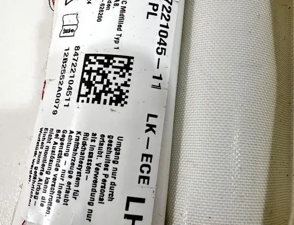 BMW 1 Series F20/F21 (2011-2020) Подушка безопасности потолка левая 7221045 33472080