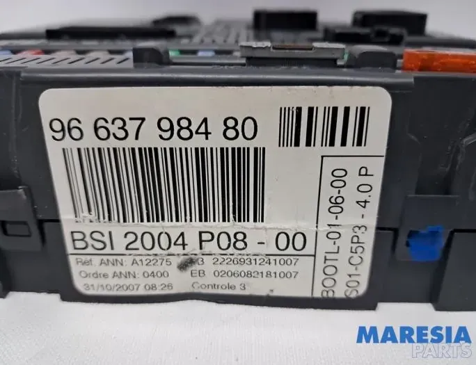 PEUGEOT 207 1 generation (2006-2009) Motora vadības bloks 9663123280,0261201863,9666235880,1039S30285,1943YK,6580NJ,6580NK,9663798480,194343,6160C0,194344,BSI2004P08,9663193780 27522942