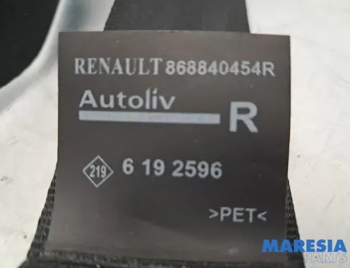 RENAULT Clio 4 generation (2012-2020) Front Right Seatbelt 868840454R,868843983R 33531328
