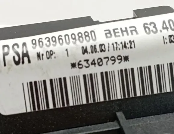 PEUGEOT 307 1 generation (2001-2008) Электрический радиатор печки салона 9639609880 33350926